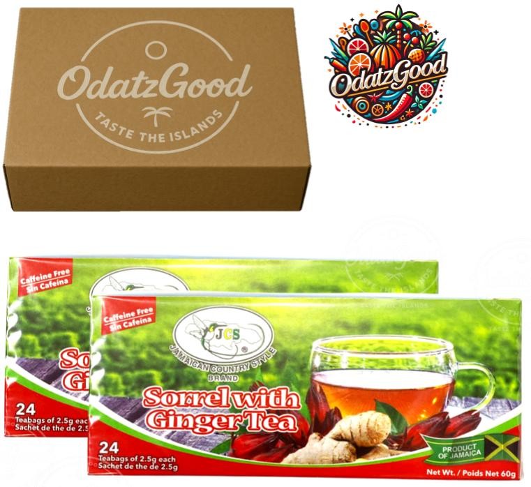 JCS Sorrel Ginger Tea 25 Tea Bags (62.5g) – Curated & Packaged by ODatzGood