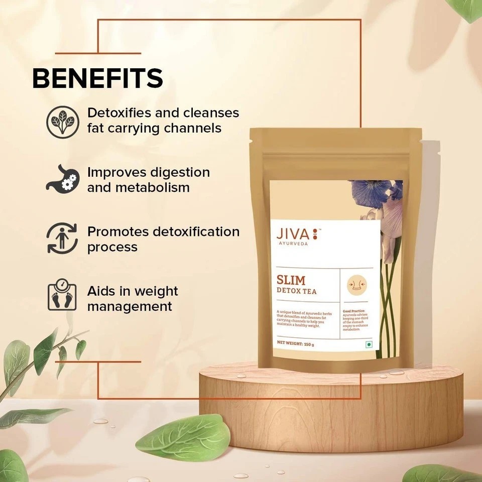 Ayurveda Slim Tea 150gm (2x) | Detoxifies Body , Helps with Weight Management