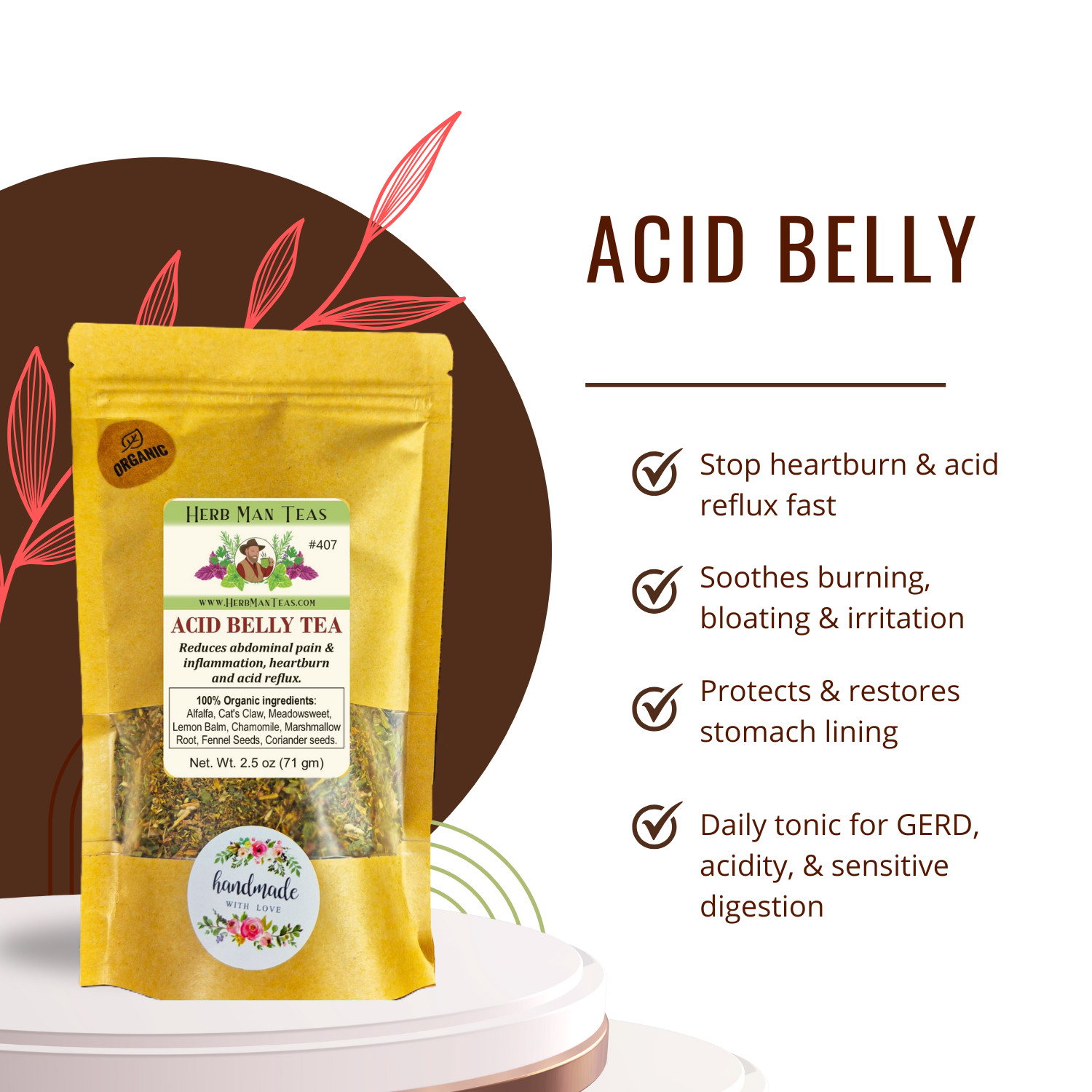 No more ACIDITY TEA – Reduces stomach inflammation, heartburn , GERD & acidity