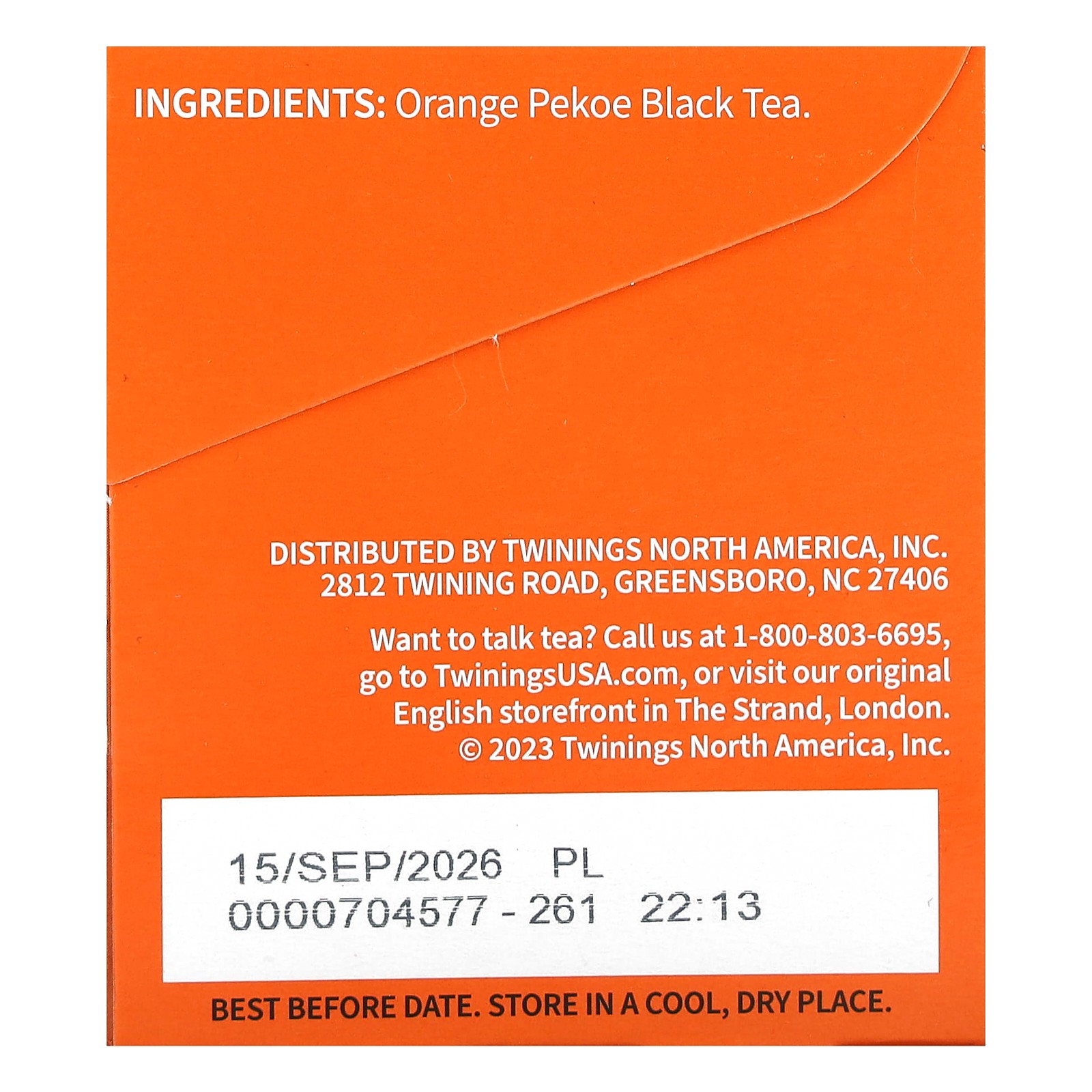 Twinings, Origins, Ceylon Orange Pekoe Tea, 20 Tea Bags, 1.41 oz (40 g), Kosher