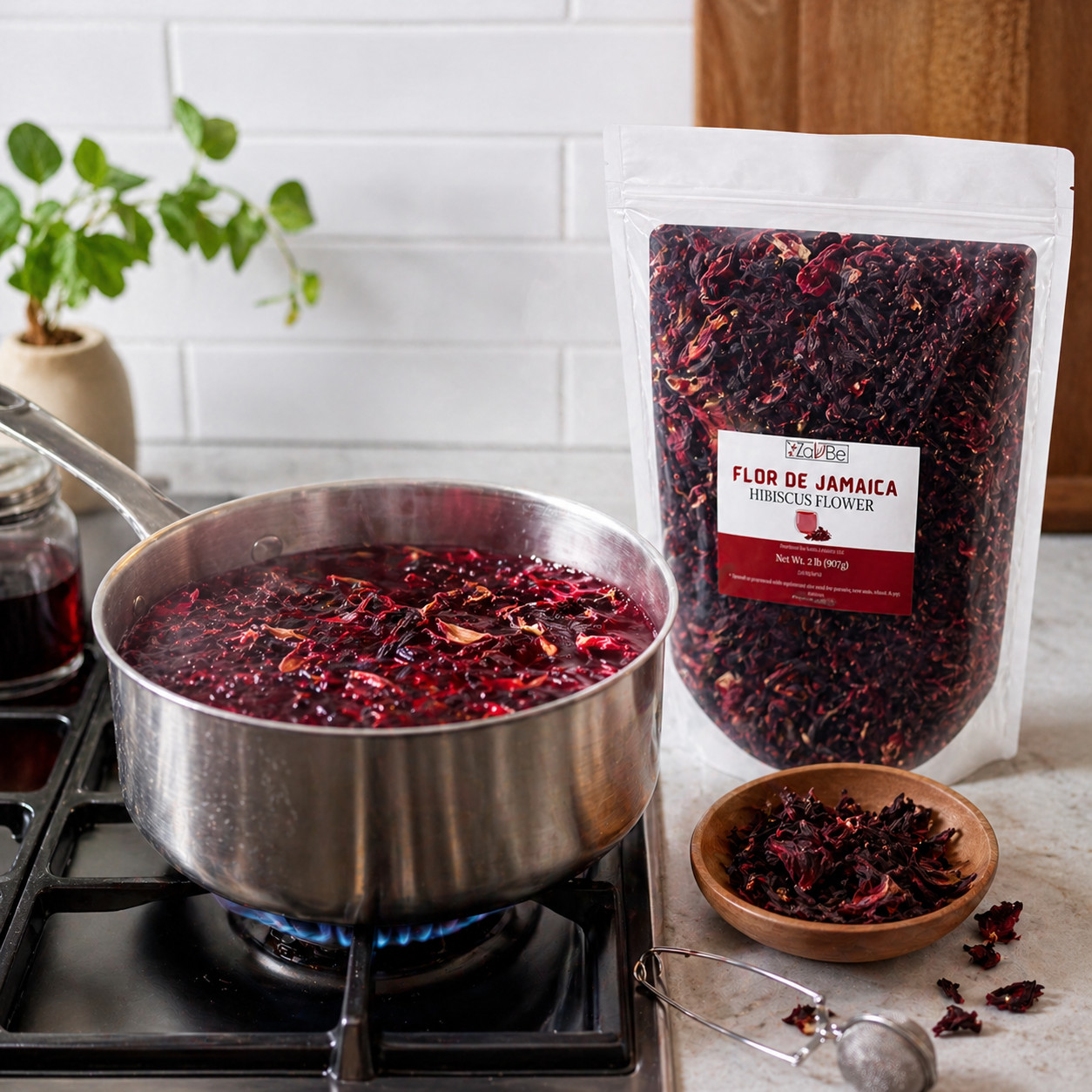 ZAVBE Hibiscus Tea Dried Hibiscus Flower, Loose Leaf, Sifted, Flowers & Petals