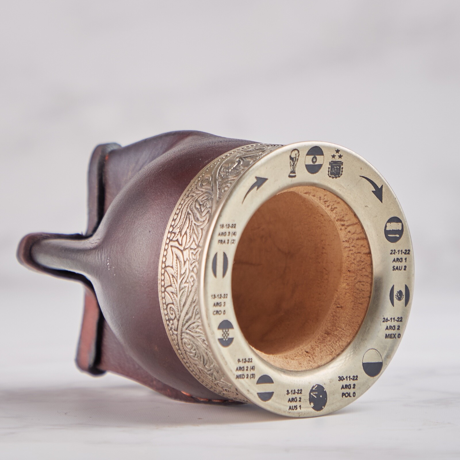 QATAR 2022 Taza/Mate Imperial Gourd High Quality + Straw
