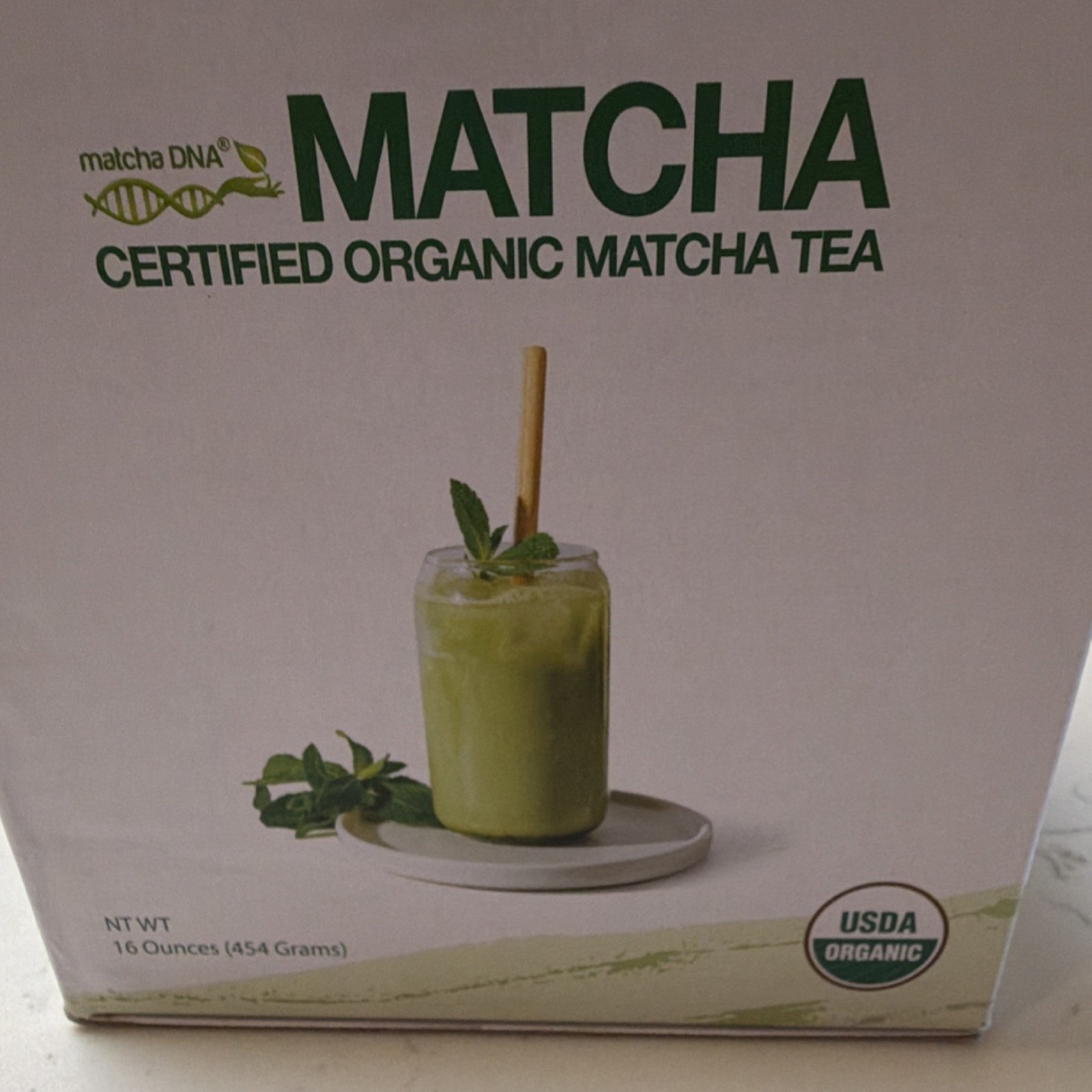 matcha DNA Certified Organic Matcha Tea Powder 16oz USDA Organic