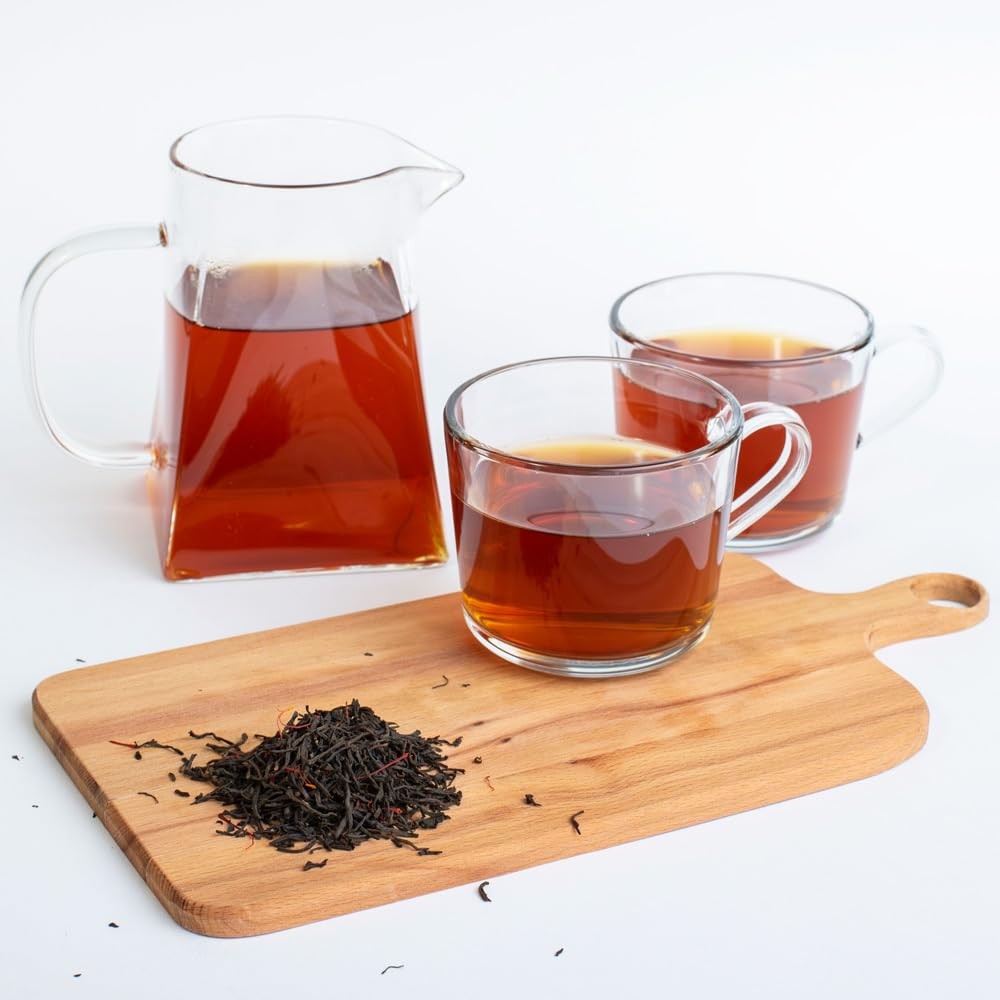8 oz Saffron Black Tea Handpicked Highland Grown Whole Leaf with Saffron