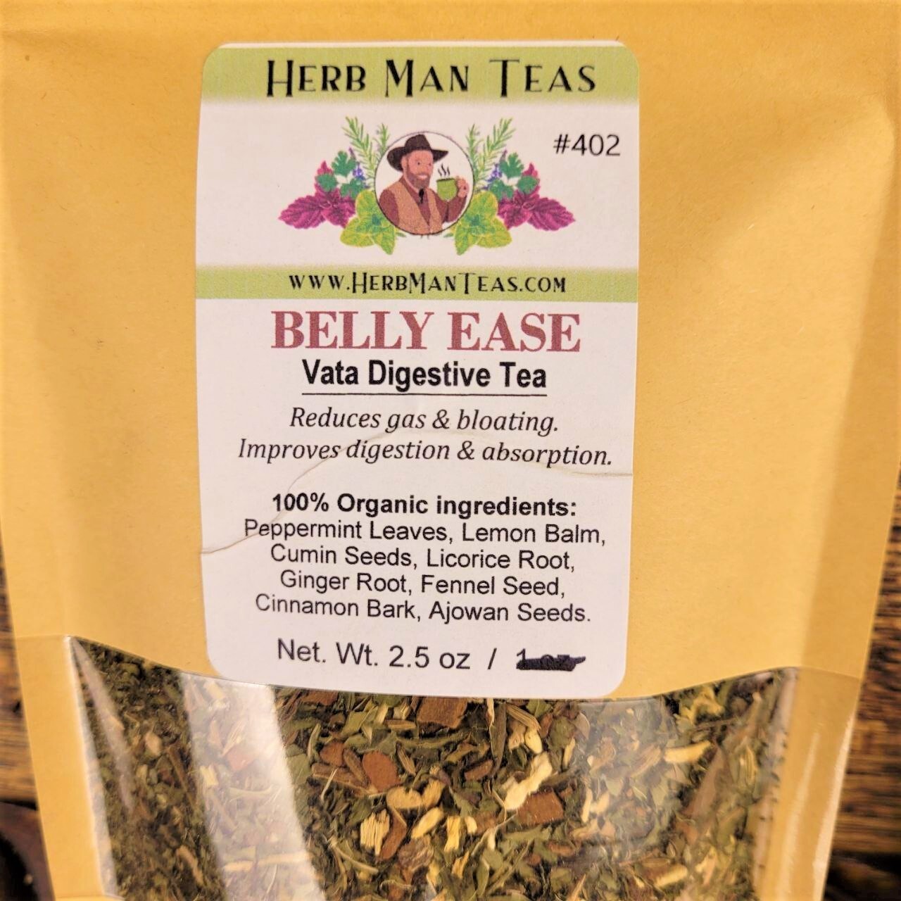 Digestive Tea for gas, bloating, weak digestion by master herbiest – Belly Ease