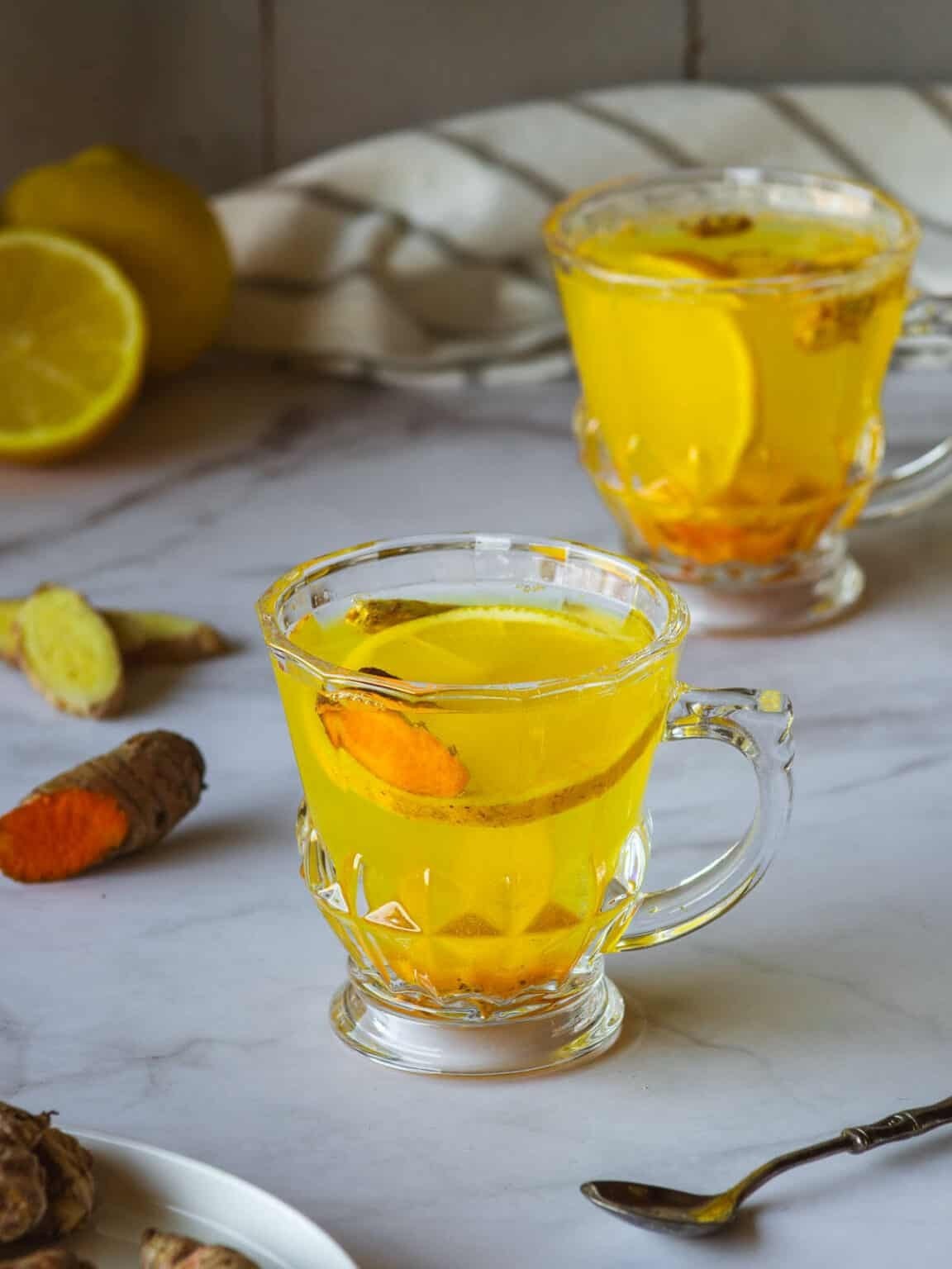 Herbal Cup Ayurveda Turmeric Lemon Ginger Organic Tea