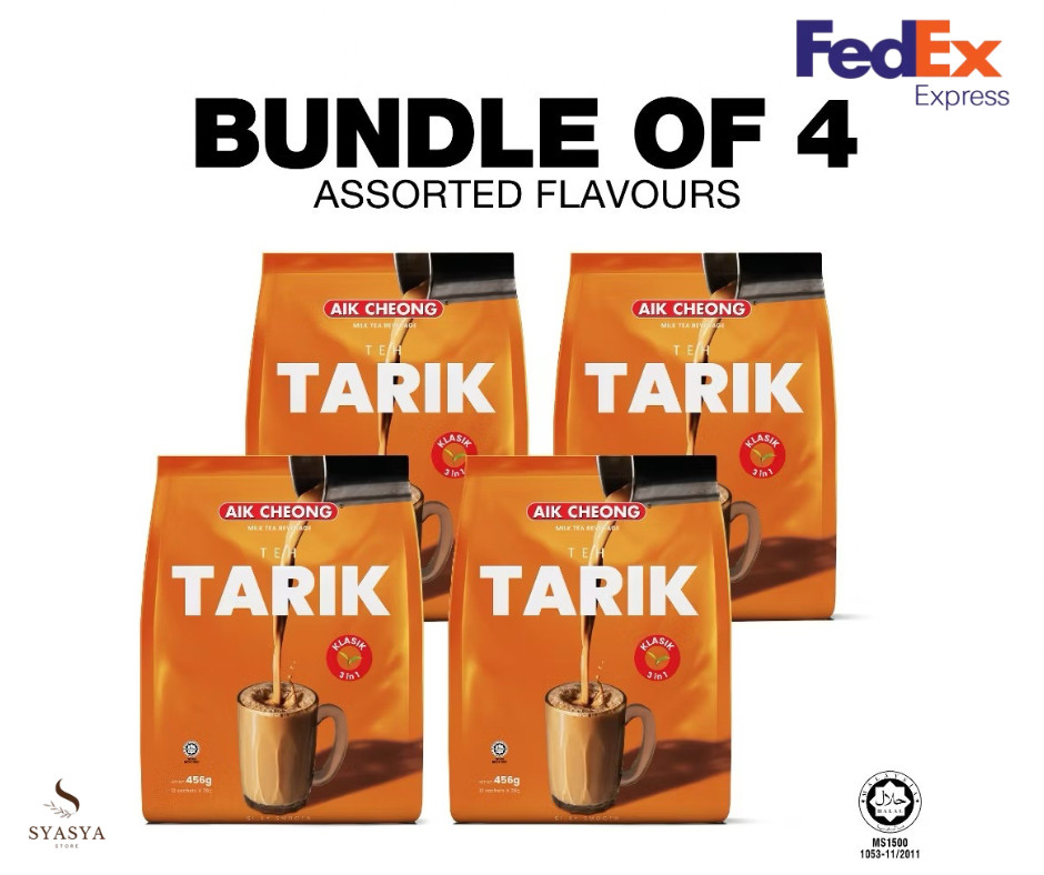 4 x Aik Cheong 3 in 1 Teh Tarik Classic( 38gm x 12) / Express shipping