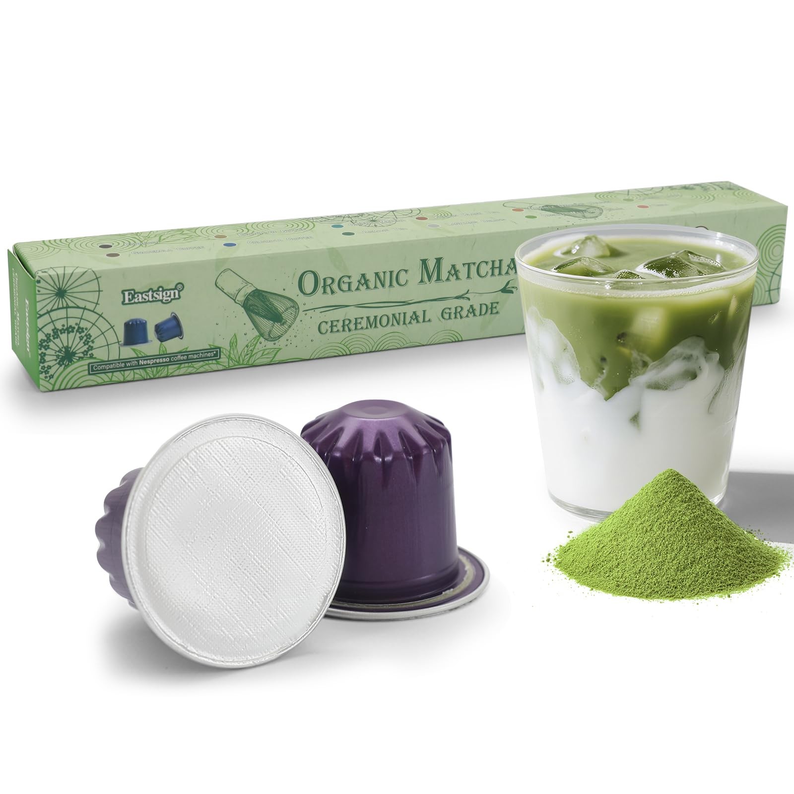 Matcha Green Tea Capsule Ceremonial Grade, Recyclable Original Line…