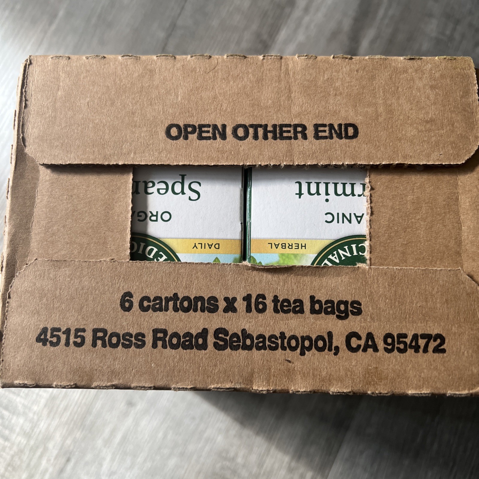 Traditional Medicinals Organic Spearmint Herbal Tea – 16 Tea Bags – Case Of 6=96