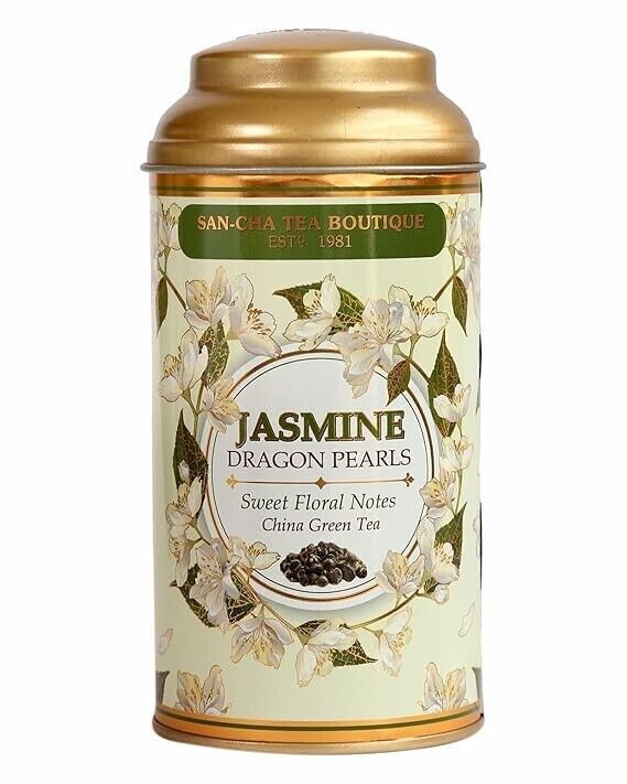 SAN CHA Jasmine Pearls, Dragon Pearls Green Imported From Fujian, China 50 gm