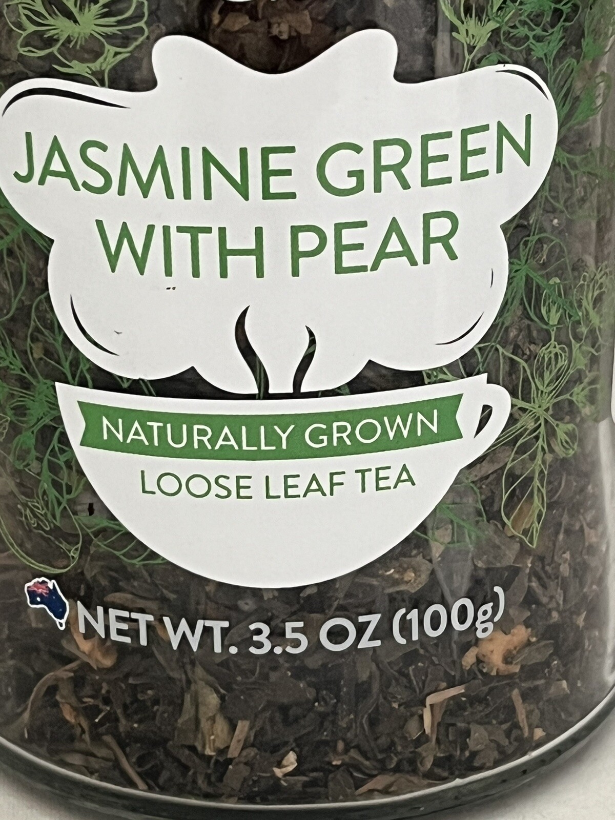 Kintra Foods JASMINE GREEN with PEAR Naturally Grown Premium Leaf Tea 3.5 oz