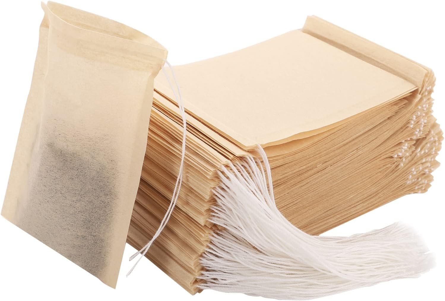 300 Empty Tea Bags Unbleached Drawstring Filter Bags Tea & Coffee 3.54×2.75