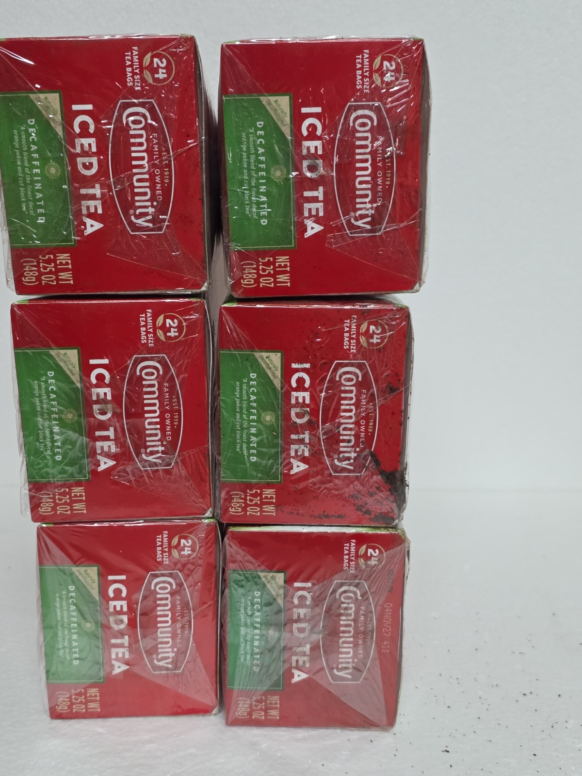 6Pack-Community Coffee Decaf Tea, 24 Iced Tea- (Outer Packaging Damaged) See Pic