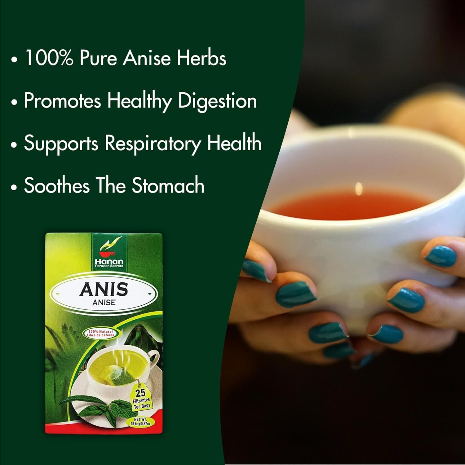 Anise Tea Te de Anis 50 Tea Bags All Natural Anise Herb in Filtered Teabag Peru