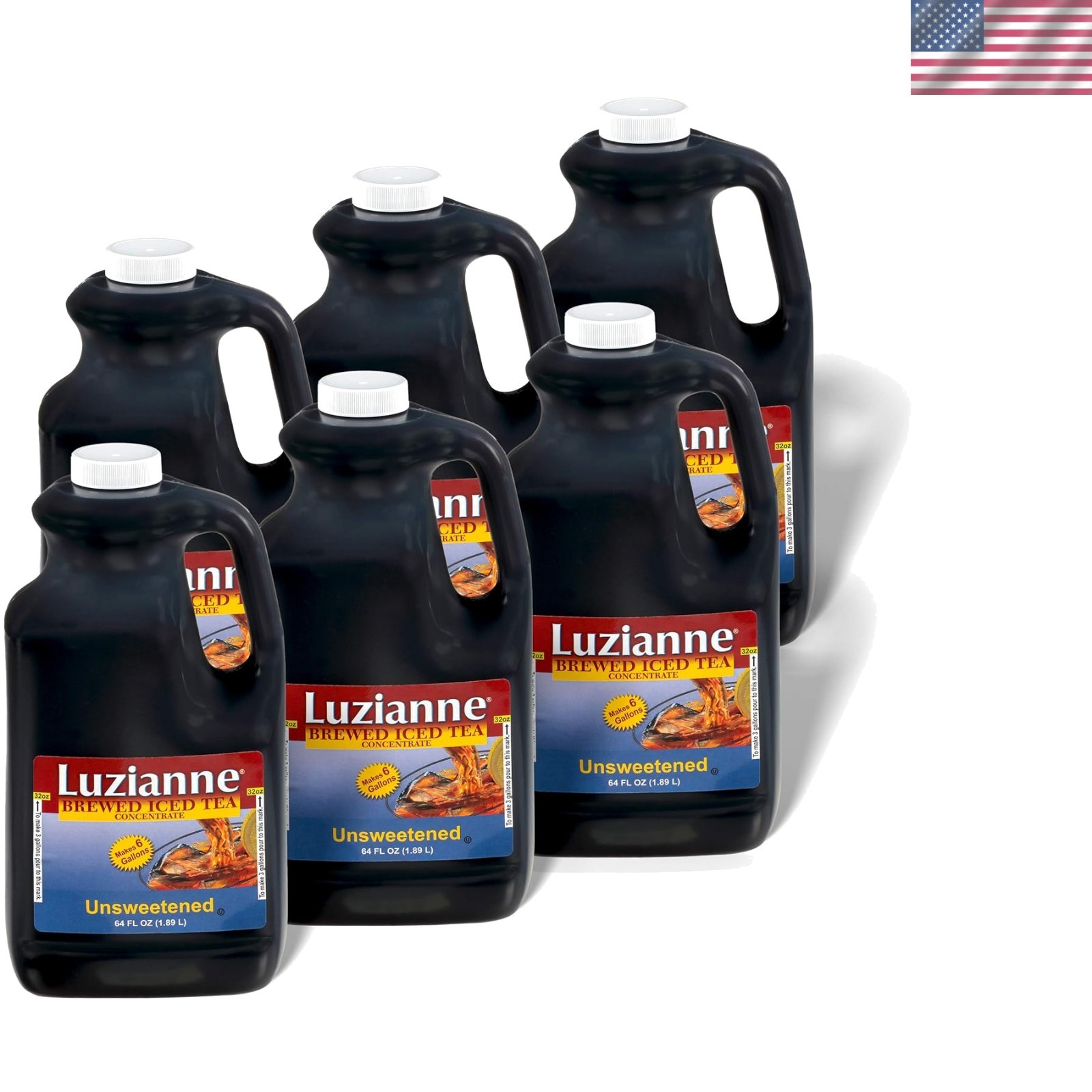 Unsweetened Assam Iced Tea Concentrate – 6 Bottles, Just Add Water for 6 Gallons