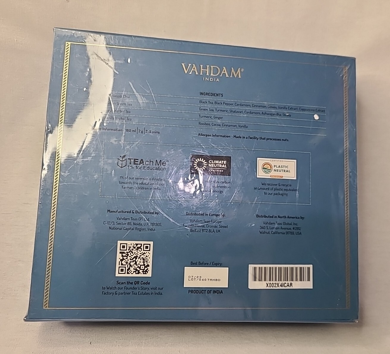 VAHDAM, Happy Birthday, Tea Gift Set, 4 Teas Free Shipping