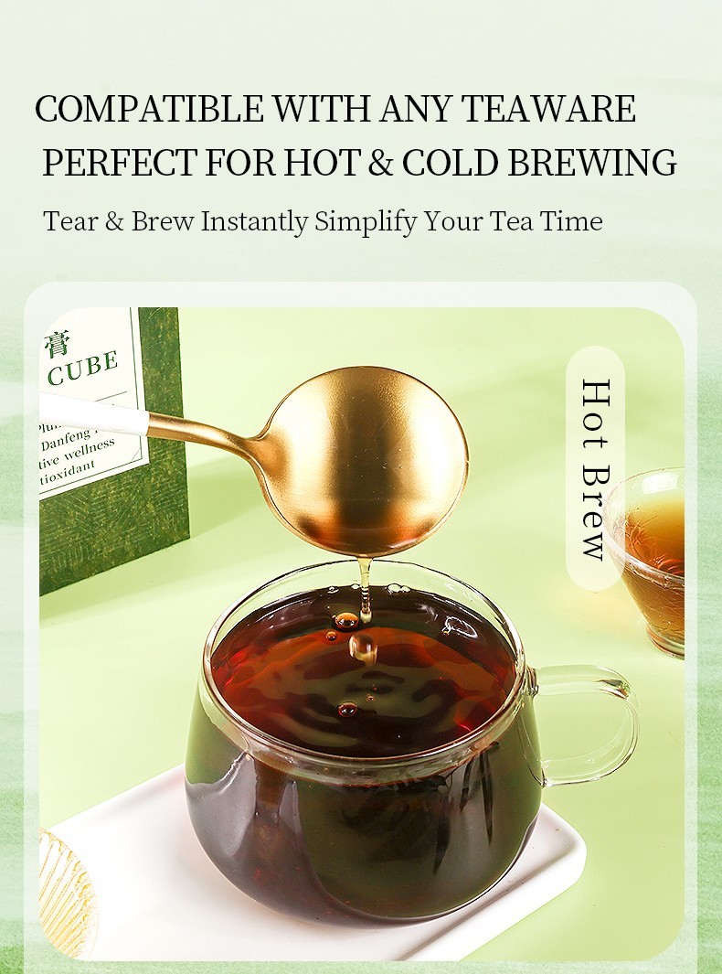 Herbal Tea Extract Cube Gift Set 4 Flavors Concentrated Tea Cubes Premium Box