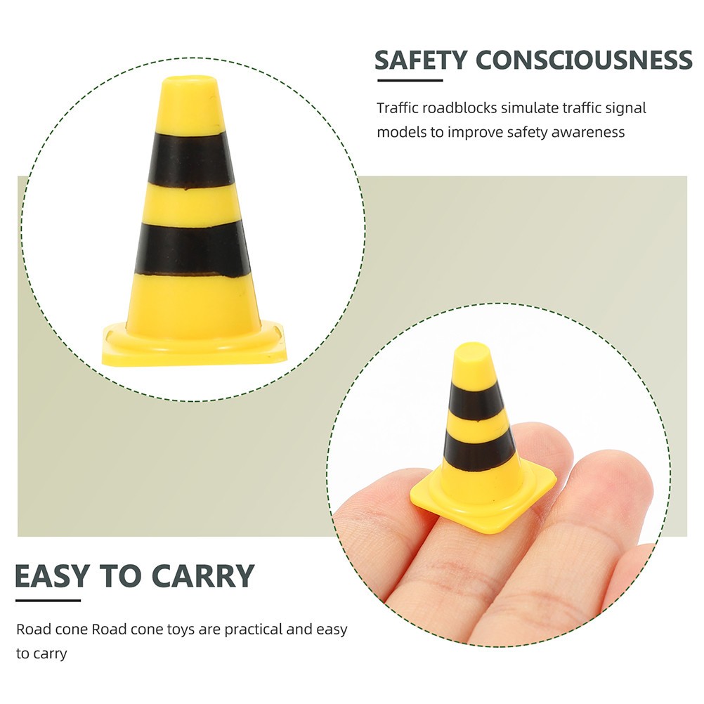 24Pcs Durable Plastic Mini Traffic Cones Learning Toy for Kids Play