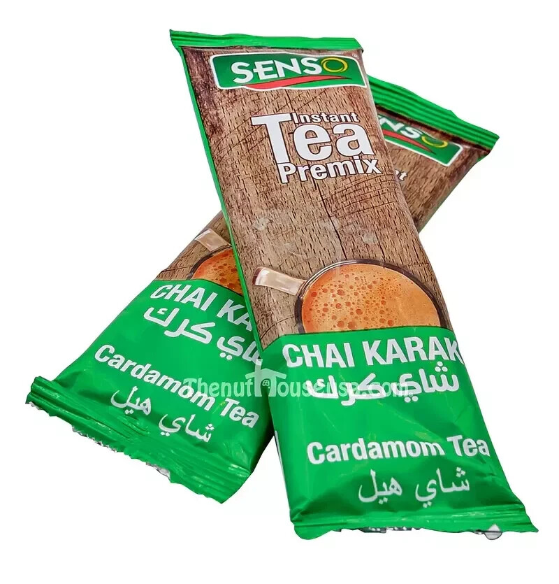 Karak Chai Tea Cardamom Instant شاي Senso كرك Sticks 20 Gram 8 Pieces Premix
