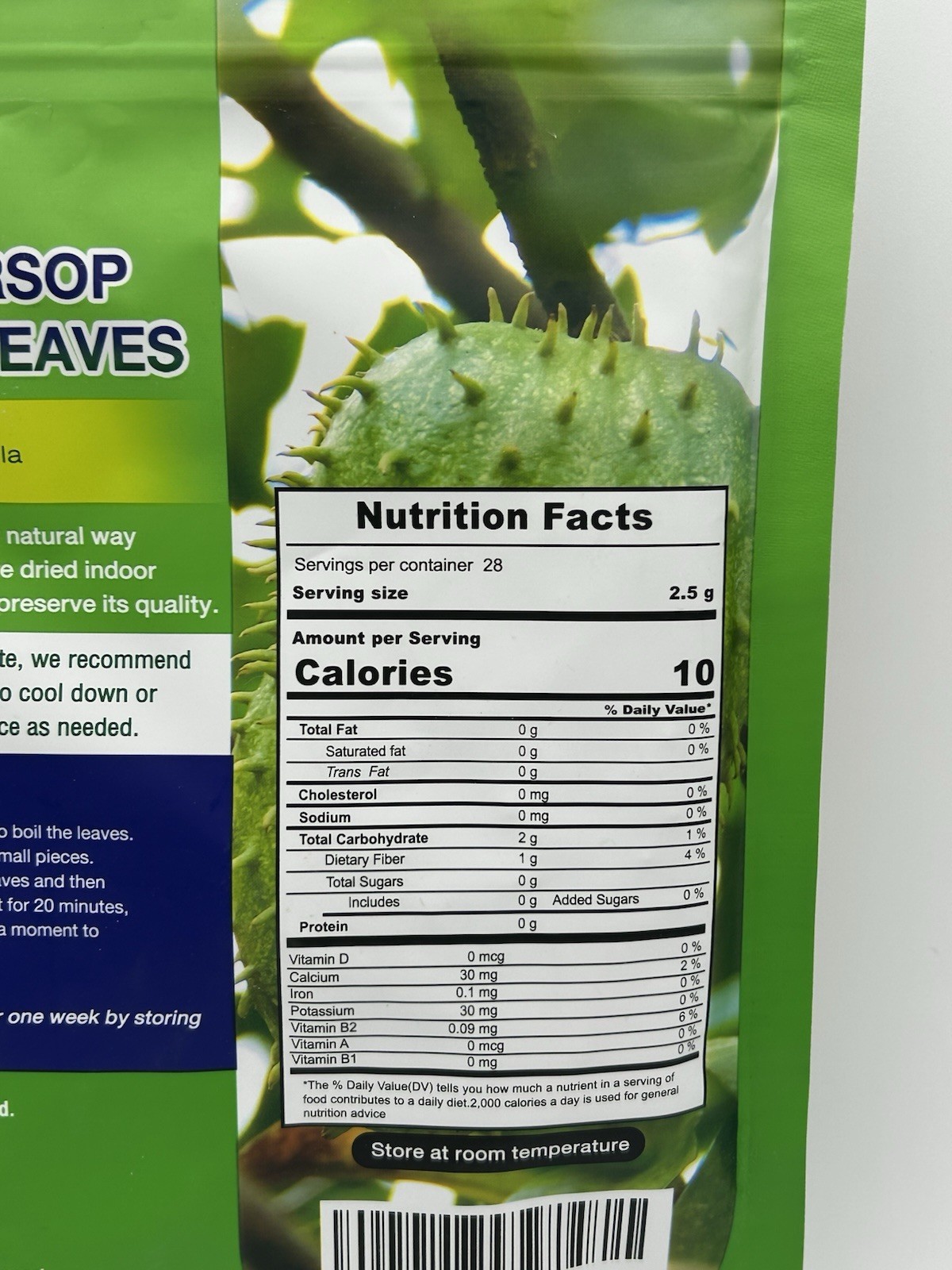 NalLife Organic Soursop Graviola Leaves For Tea (about 230+ leaves) Exp 1/26