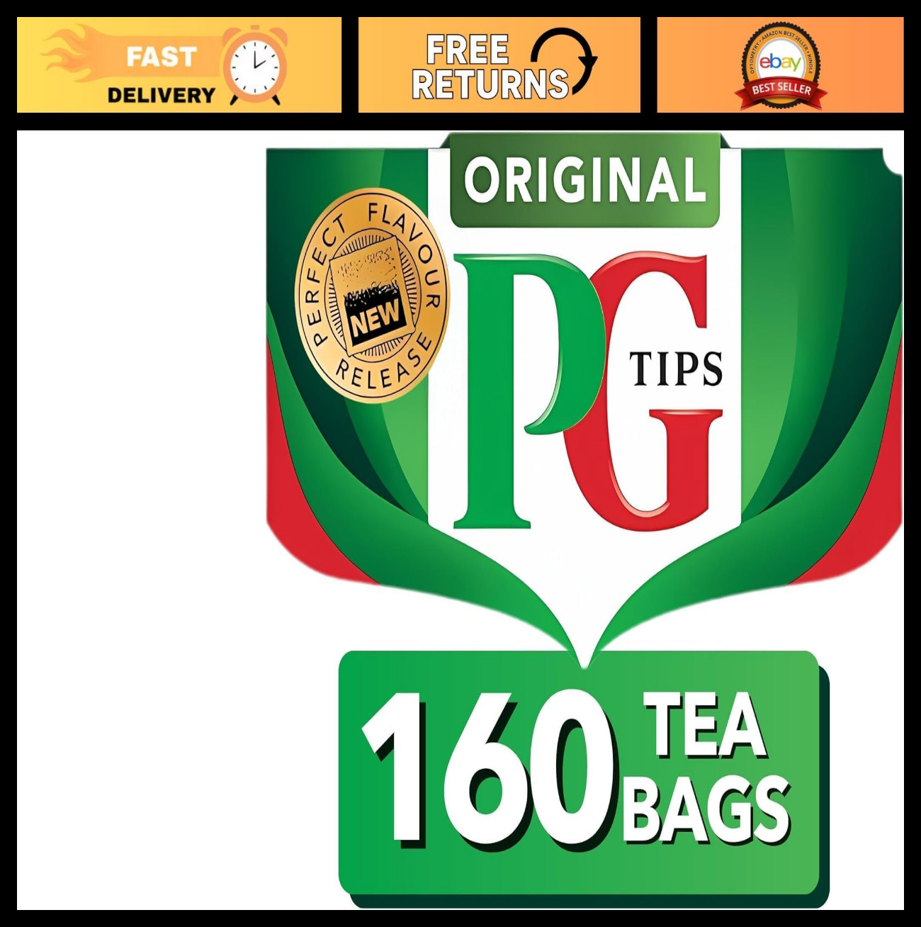Original Black Tea Bags – 160 Count, Premium Quality, Rich Flavor, Perfect Brew