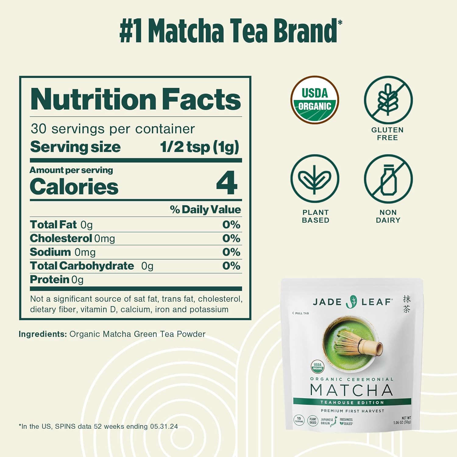 Jade Leaf Matcha Organic Ceremonial Green Tea Powder – Teahouse Edition -Premium