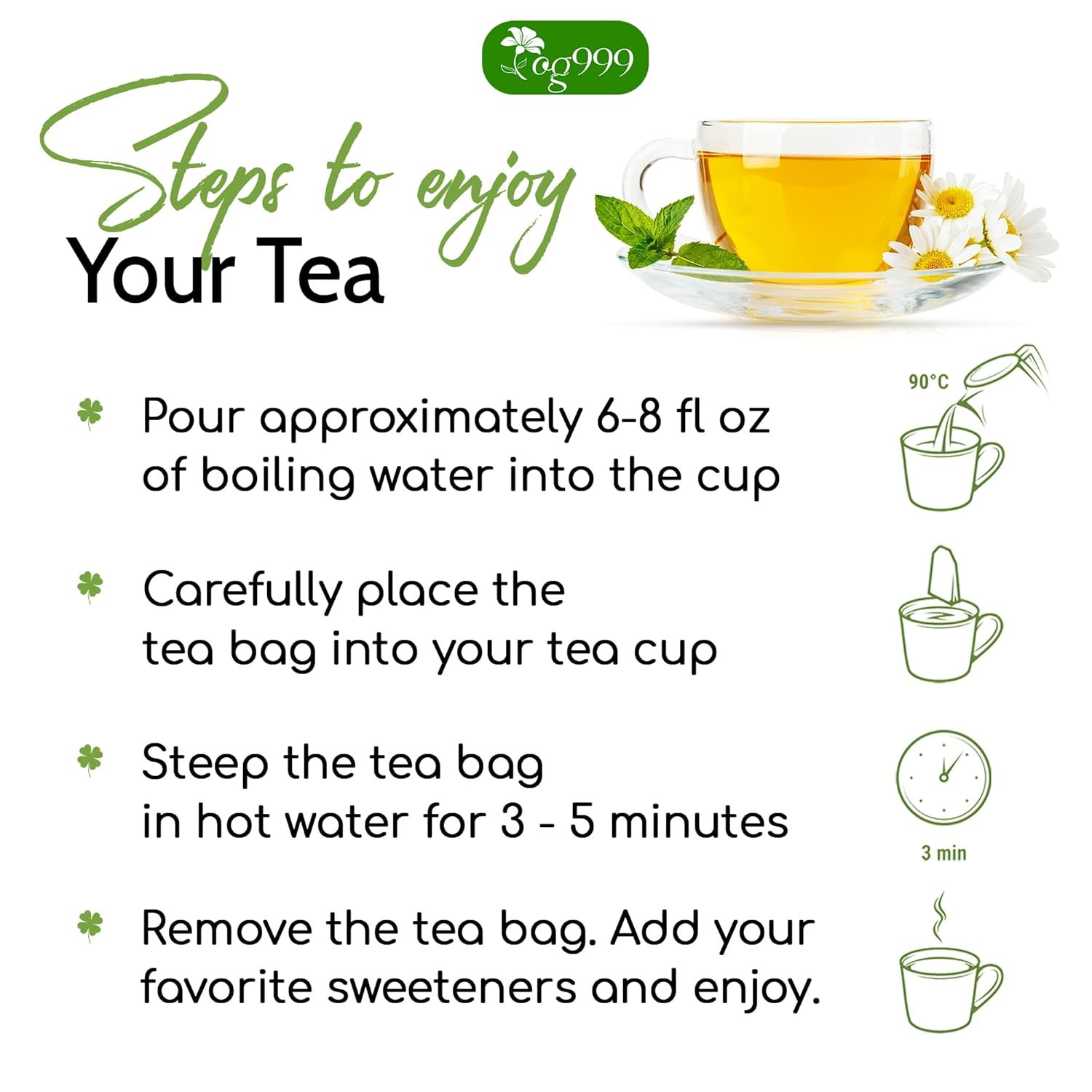 , Premium 40 Thyme Leaf Tea Bags, 100% Natural & Pure, Loose Leaf Herbal Tea. Th