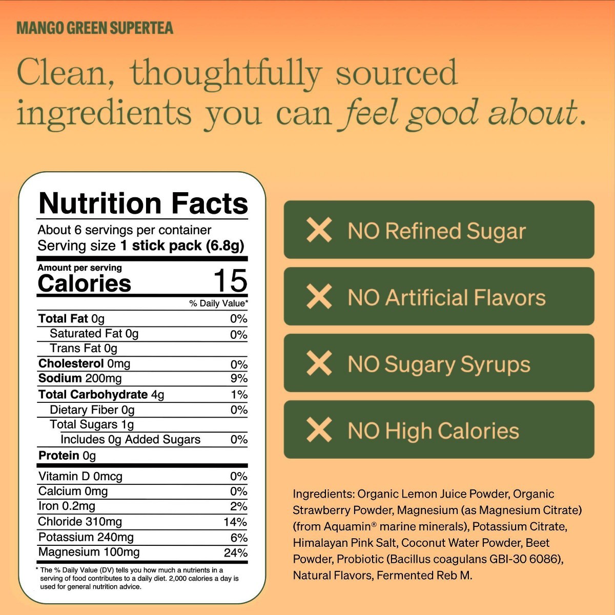 Clevr Mango Green SuperTea – 1.7oz/6ct
