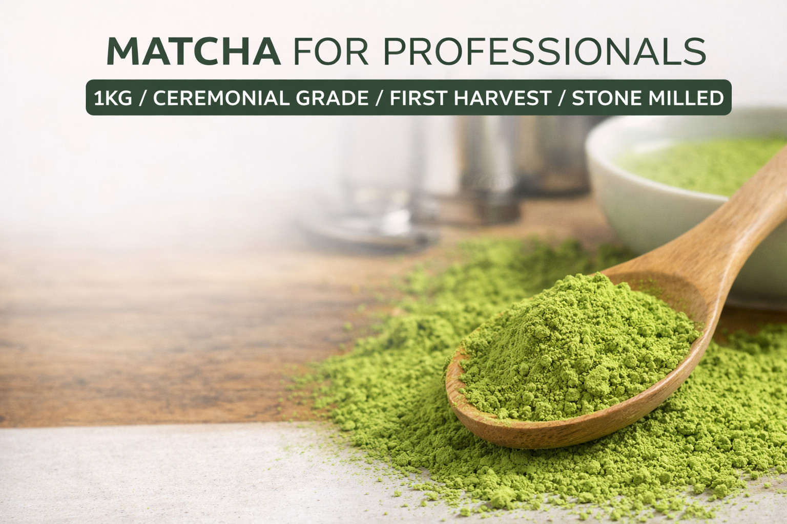 Ceremonial Grade Matcha sample bag – 20gr – First Harvest – Stone Milled