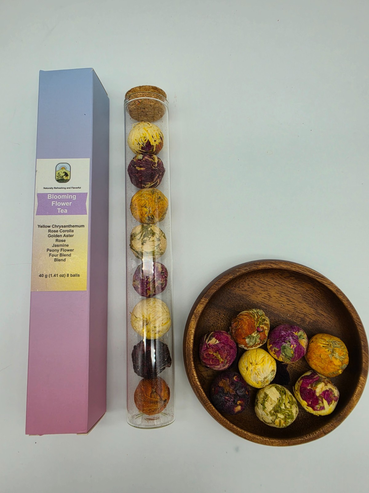 Summer Sale Blooming Flower Tea Balls 8 Count Jasmine Rose Chrysanthemum Tea