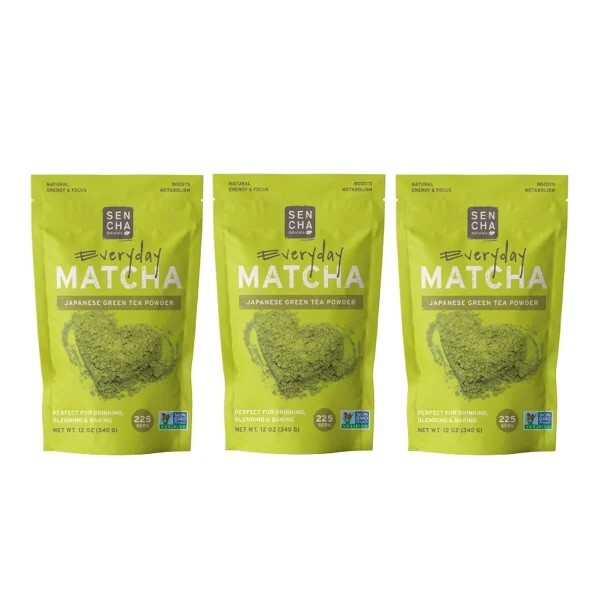 3 Pack Sencha Naturals Everyday Matcha Green Tea Powder Te verde Japonese
