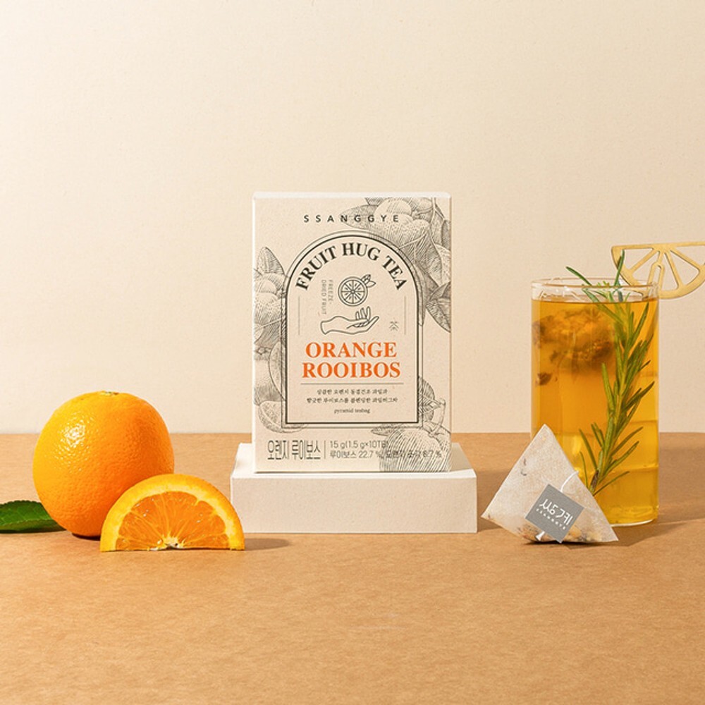 Ssanggye Tea Gift Set / dried Fruit Hug 30 Tea Bags, Apple /Lemon /Orange