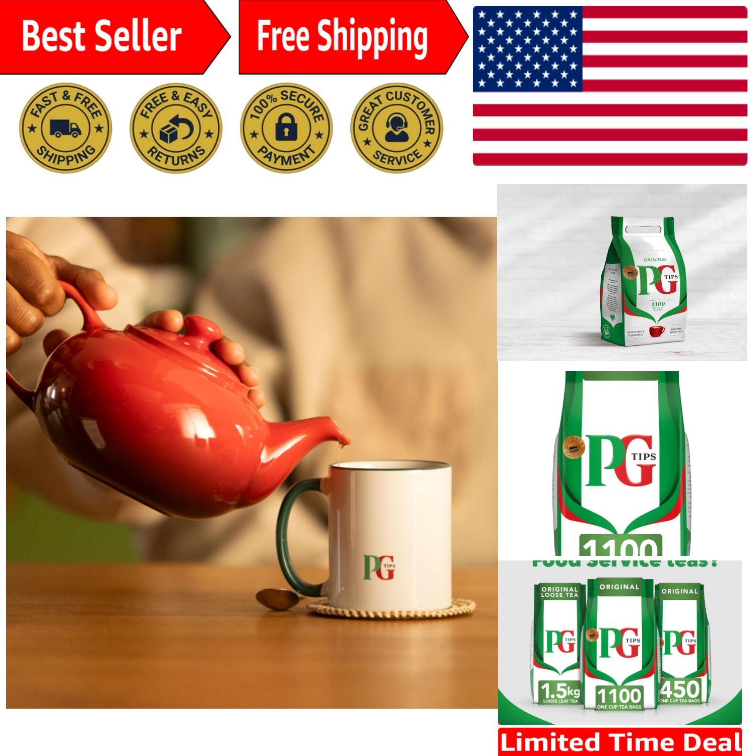 One Cup Decaf Black Tea Bags – Eco-Friendly 1100 Pack for Every Occasion