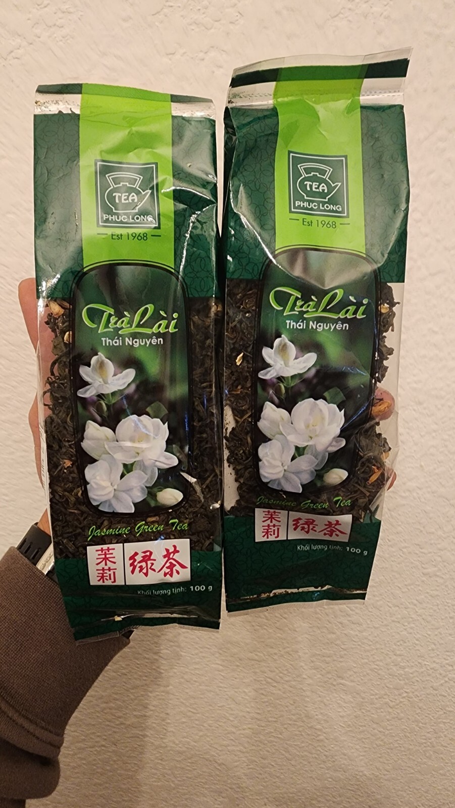 Jasmine green tea Thai Nguyen Viet Nam 2 pack (100gr/pack)
