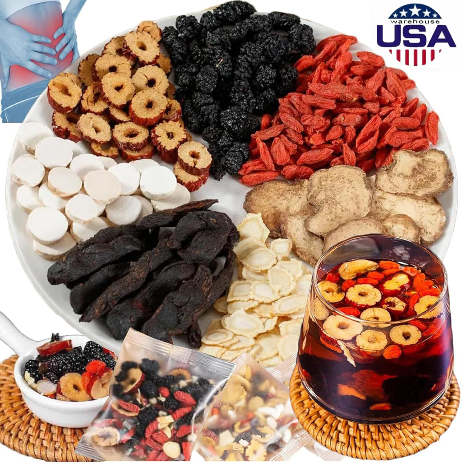 Men’s and Woman Tea Ginseng Tea Wolfberry Tea Mulberry Maca Tea