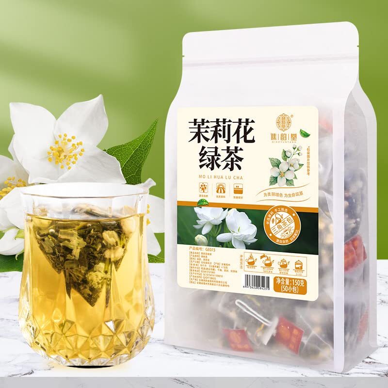 Chinese Scented Green Tea with Jasmine Loose Leaf Teabags 150g (3g x50Sachets)