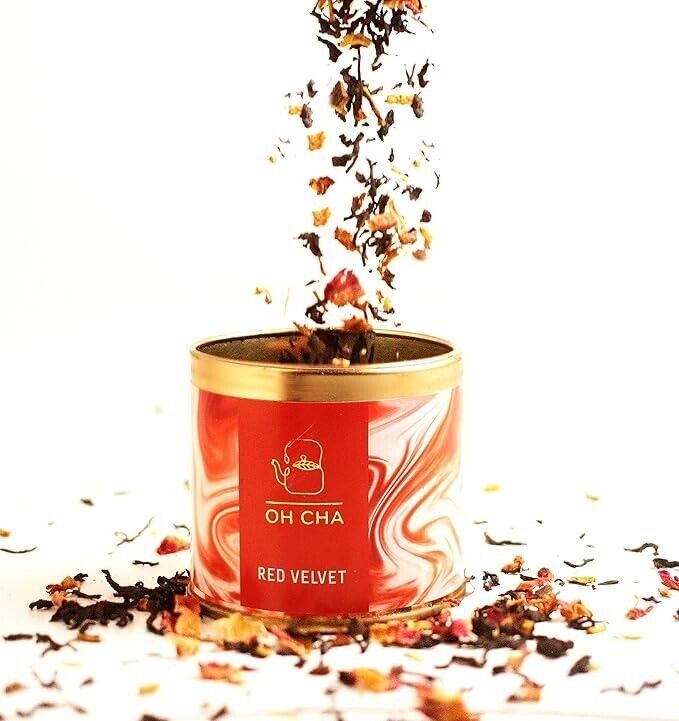 OH CHA – Red Velvet Flavoured Tea, Sweet cravings satisfied without calories 35g