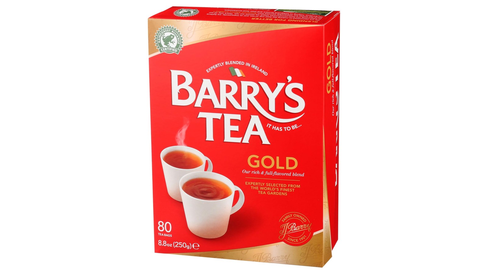 Barrys Tea Gold Blend 80 count Tea Bags Pack of 1