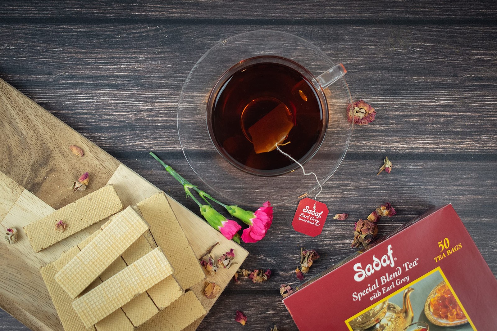 Earl Grey Ceylon Black Tea Bags Special Blend Harvested In Sri Lanka 100 PCS