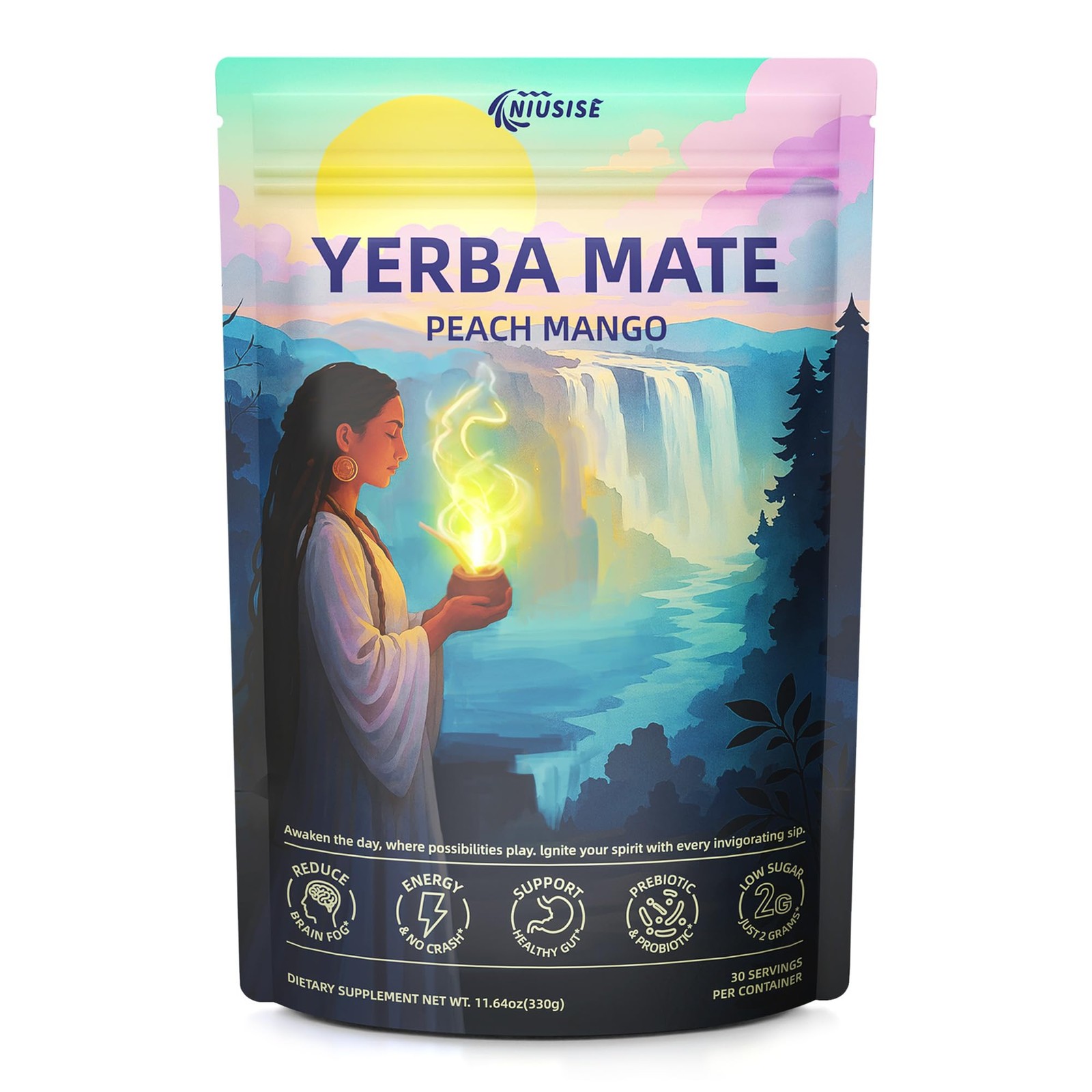 Yerba Mate Instant Tea Powder, Super Yerba MateTea for Natural Energy & Gut H…