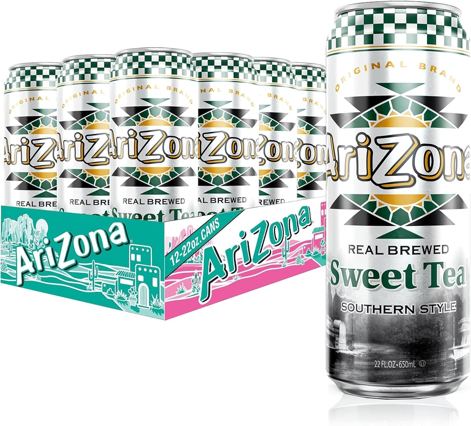 Arizona Sweet Tea – Big Can, 22 Fl Oz (12 Pack)