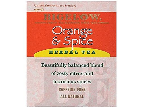 Bigelow Orange Spice Herb Tea Pack of 28 Tea Bags