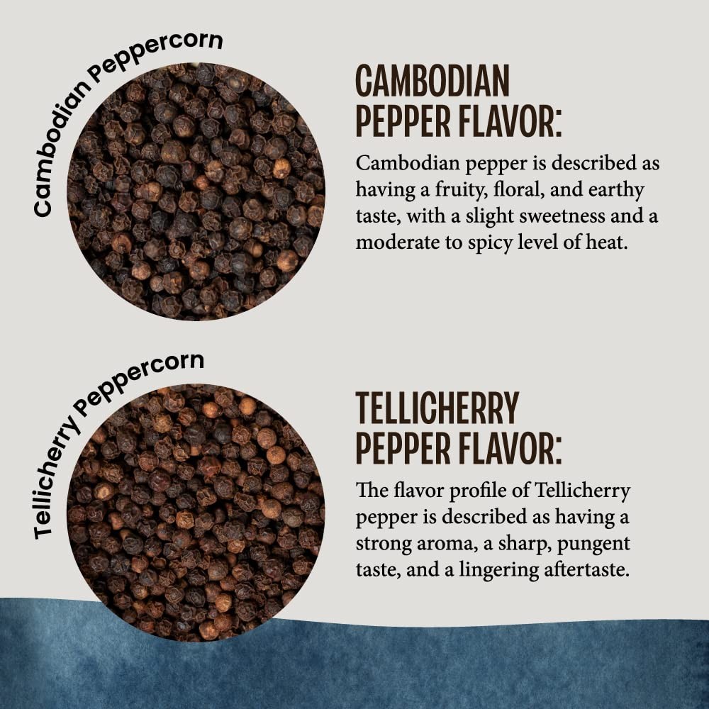 Naturals Black Peppercorn (whole), Exclusive Cambodian Memot Black Pepper