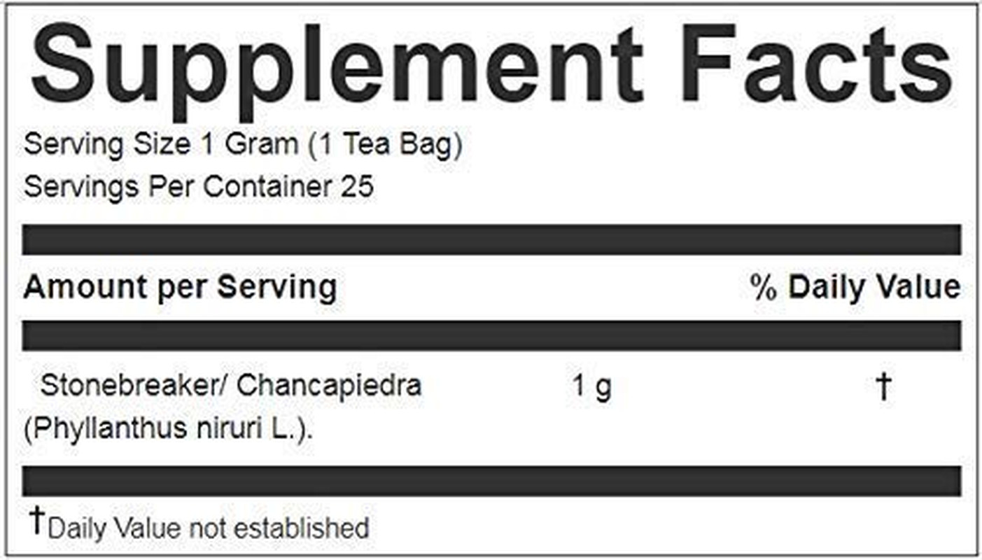 Stone Breaker Chanca Piedra Herbal Tea – 100% Naural from Peru (2X 25 Tea Bags P