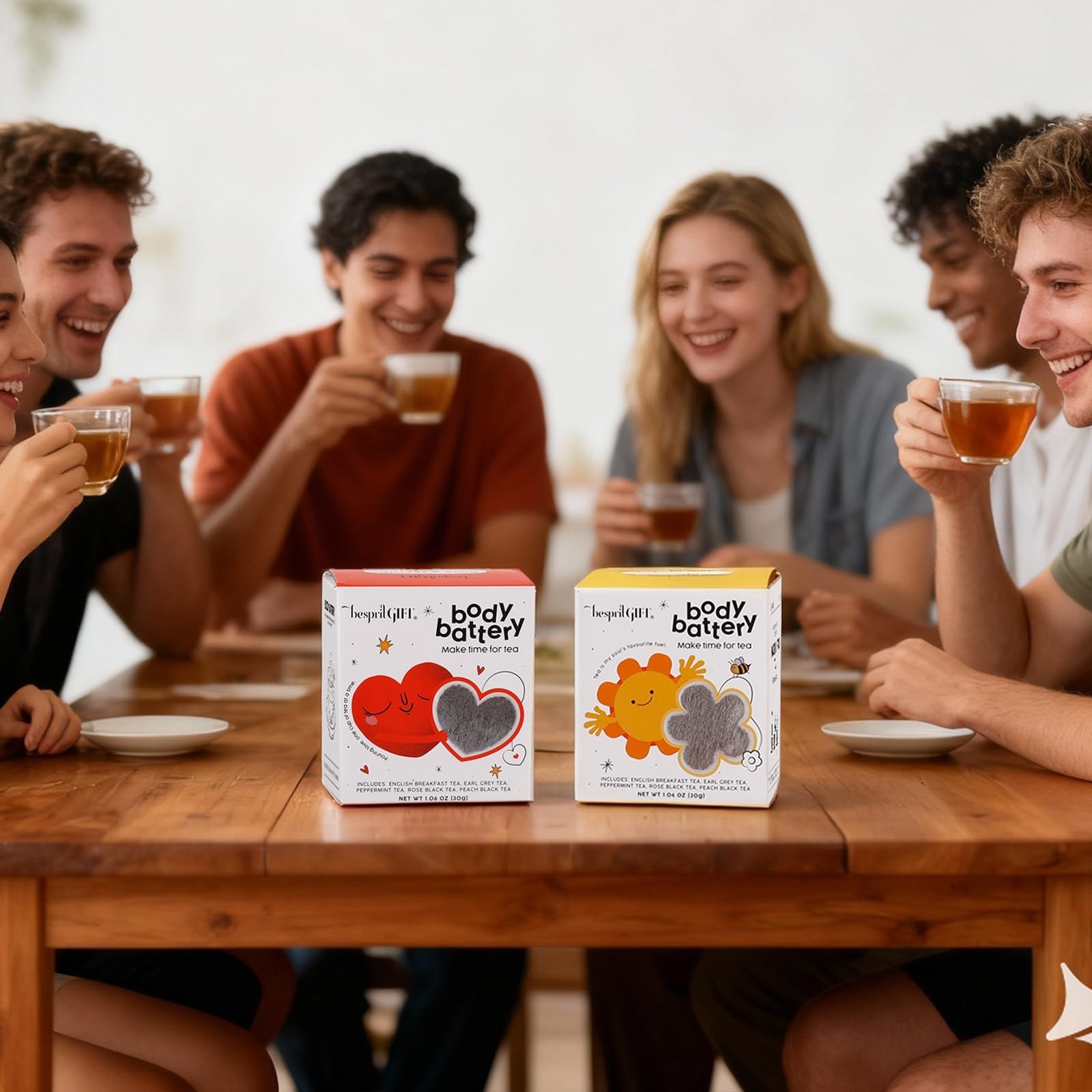 Heart Shaped Tea Bags Variety Pack – 20 Count, 5 Flavors, Cute Gift Idea