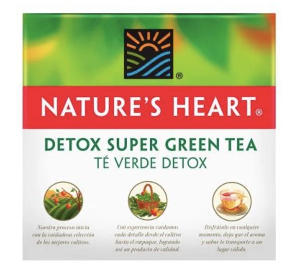 Te detox Super Green Tea 20 tea bags Espirulina Mate Te Verde Hinojo