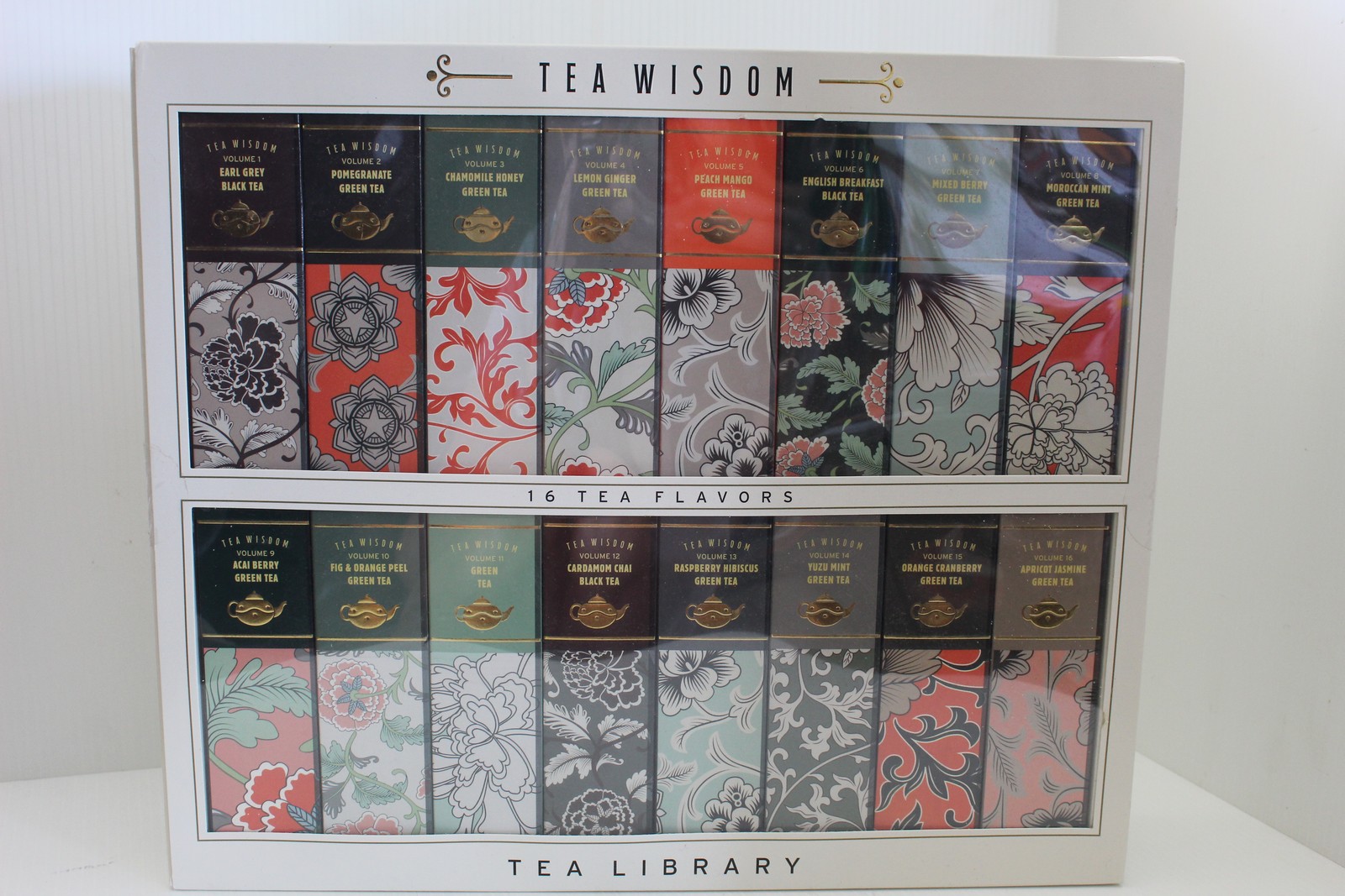 Tea Wisdom Tea Library 16 Flavors Assorted Tea Bags Gift Set 192 Count