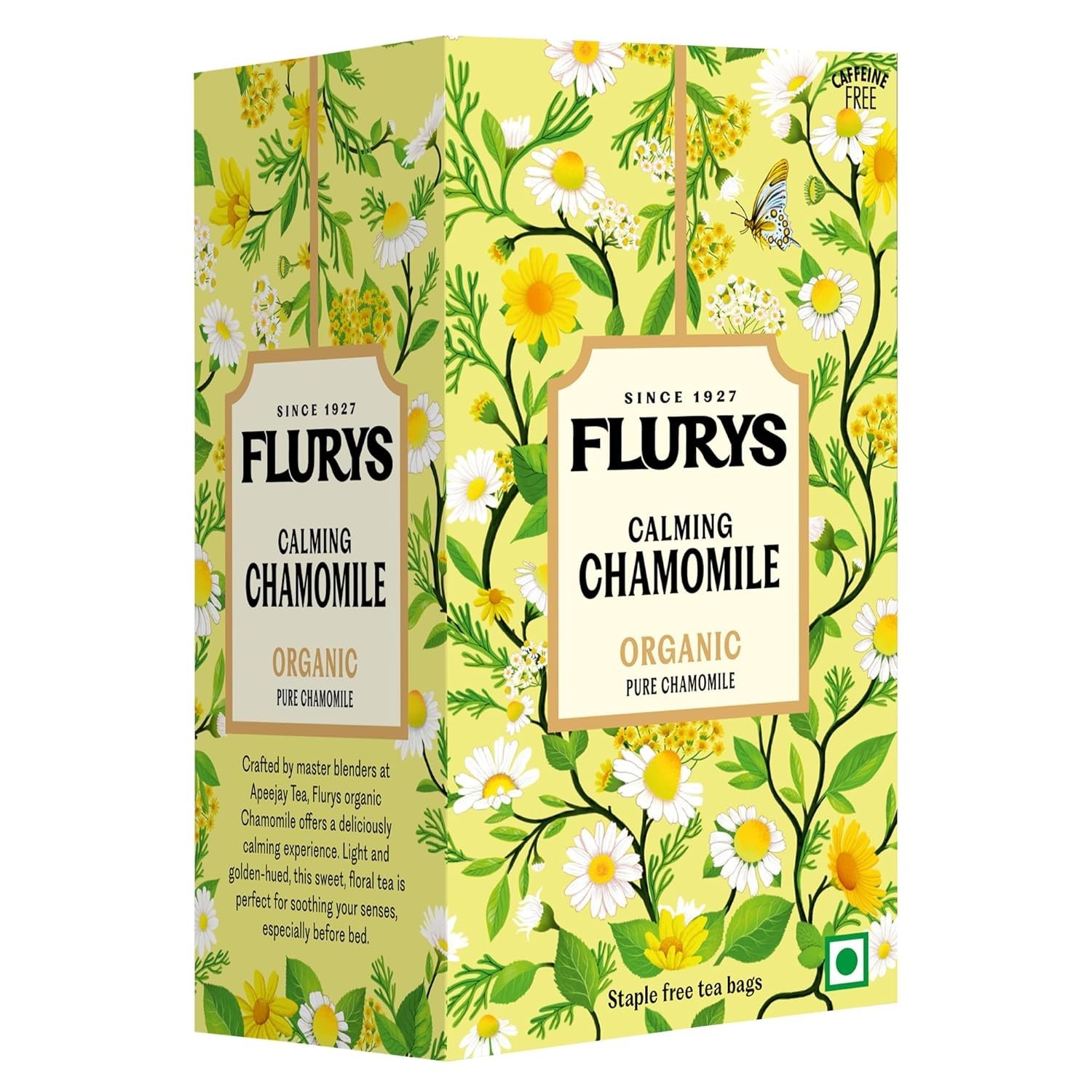 Ty-phoo Flurys Calming Organic Chamomile Caffeine Free 20 Tea Bags, 24 Grams