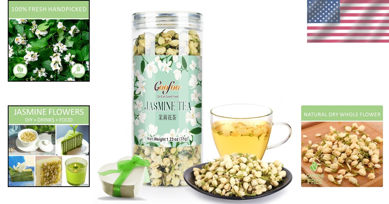 Natural Chinese Jasmine Tea – Decaf Floral Blend