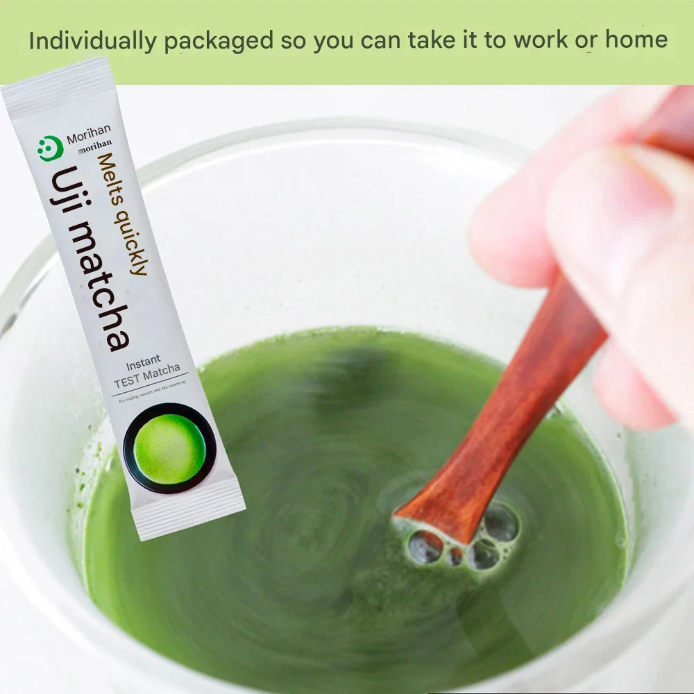 3-Pack Morihan Kyoto Uji Matcha Stick Powder 75 Sticks Instant Green Tea Japan